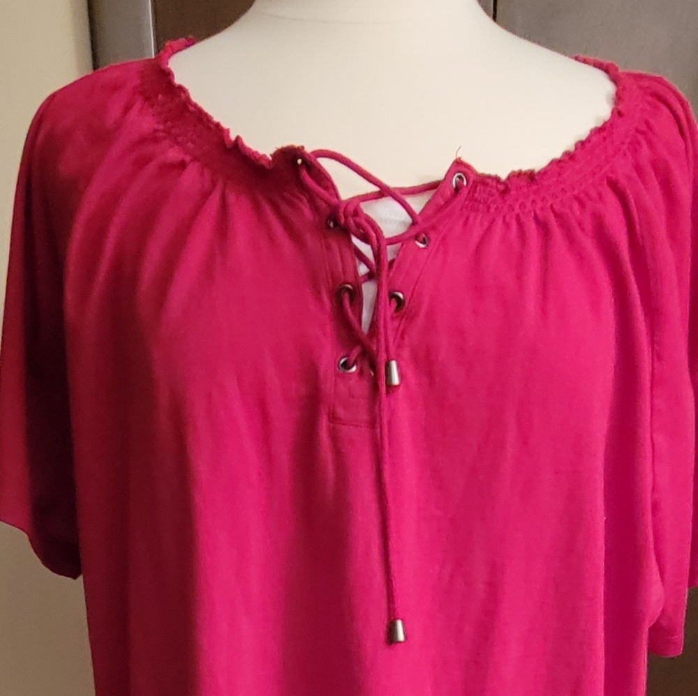 Catherine's red top...LAST CALL THEN OFF FOR DONATION.